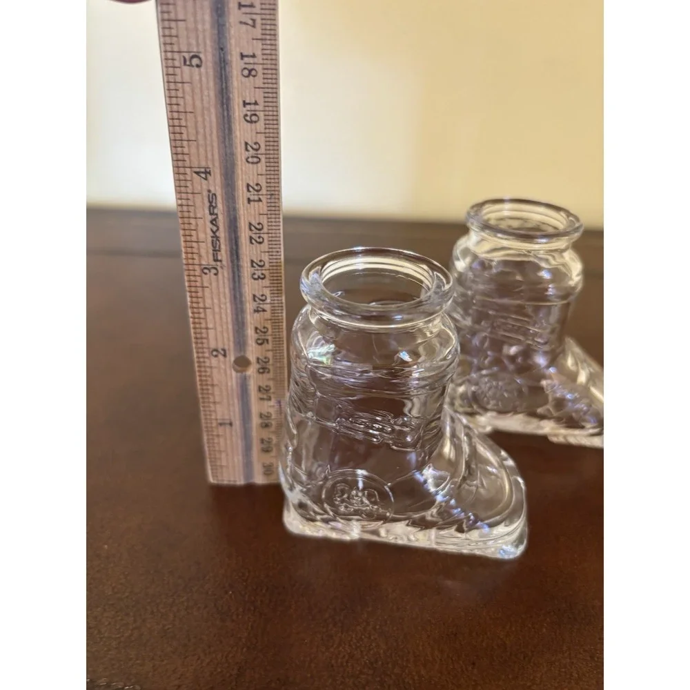 Set Of 2 Baileys Irish Cream Apres Ski Boot Shot Glasses Clear - Pristine‎